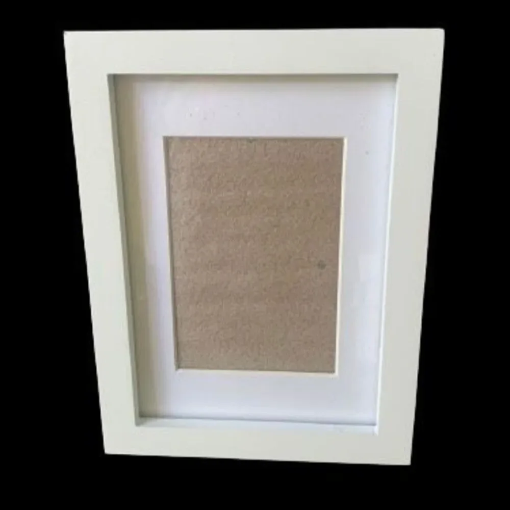 Set of 2 White Wood Modern Gallery Frames – 5x7 or 3.5x5